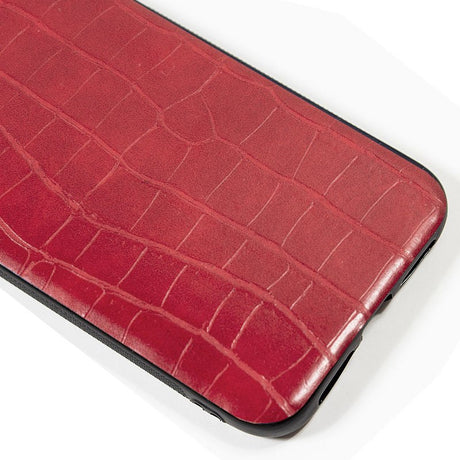 Capa Couro vermelha para iPhone 11 Pro Crocodile