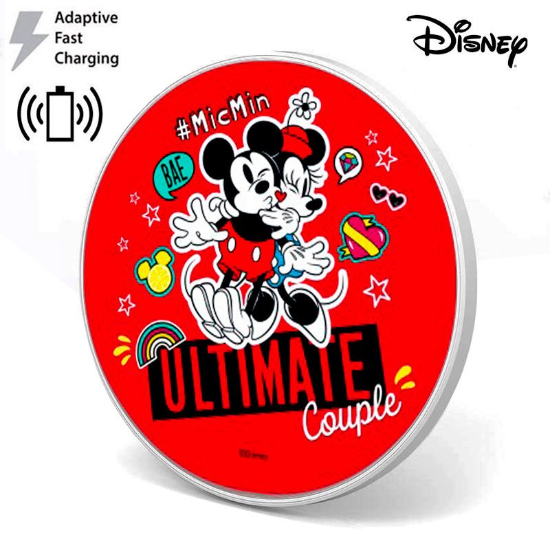 Carregador Dock Qi Wireless Disney Vermelho (Quick Charge)