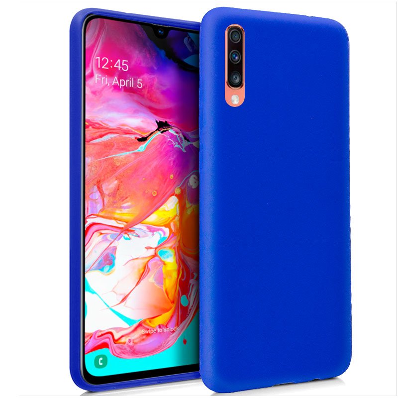 Capa Silicone Samsung A705 Galaxy A70 (Azul)