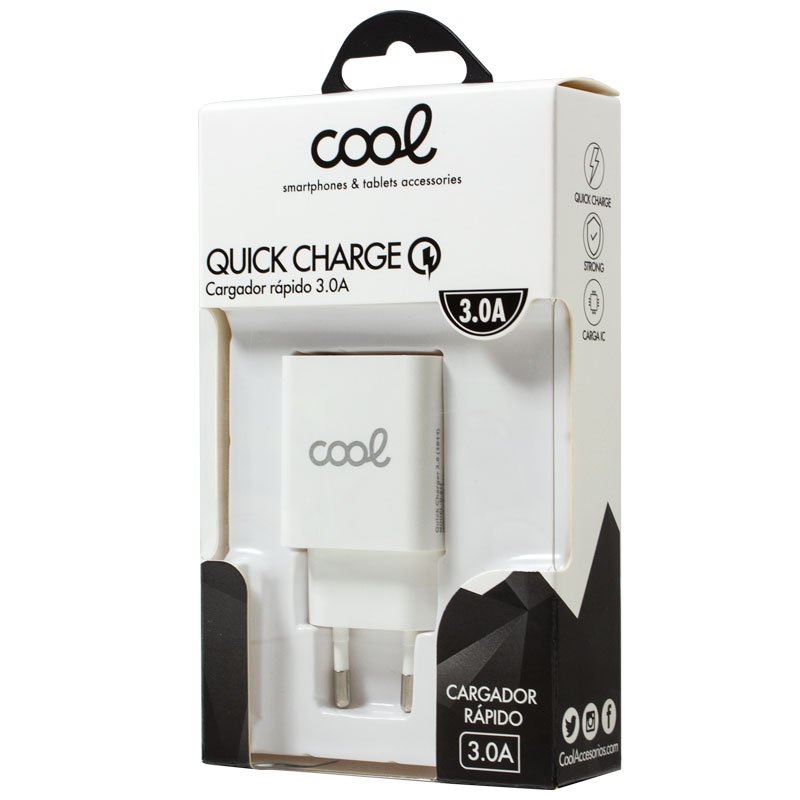 Carregador 1 X USB COOL 3A Branco