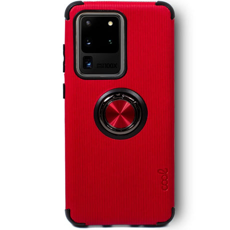 Capa Rígida + Pano para Samsung G988 Galaxy S20 Ultra 5G (Vermelho)