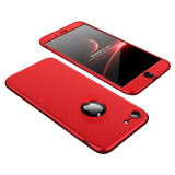 Capa de proteção GKK 360 frontal e traseira capa de corpo inteiro Apple iPhone 8 - 7 vermelho