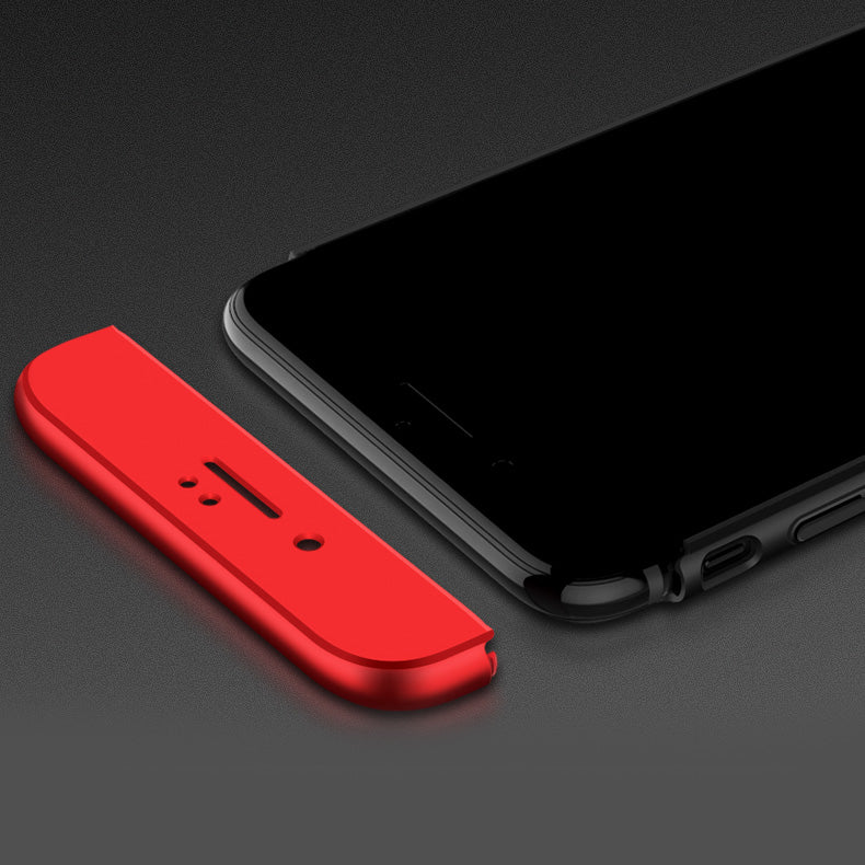 Capa de proteção GKK 360 frontal e traseira capa de corpo inteiro Apple iPhone 8 - 7 vermelho