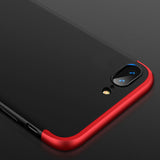 Capa de proteção GKK 360 frontal e traseira capa de corpo inteiro Apple iPhone 8 - 7 vermelho