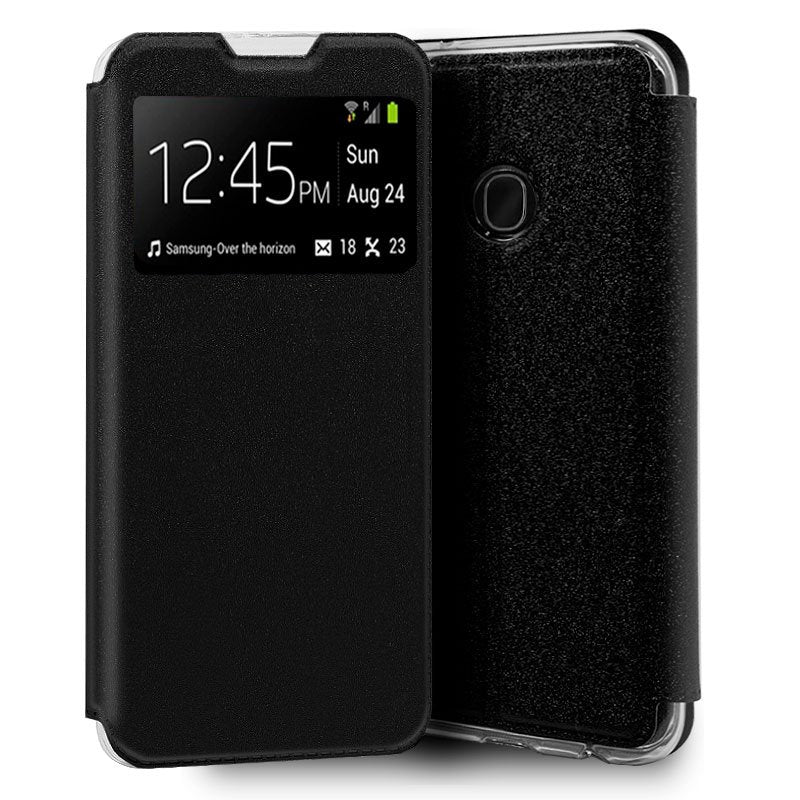 Capa Flip Samsung A405 Galaxy A40 Plain Preto