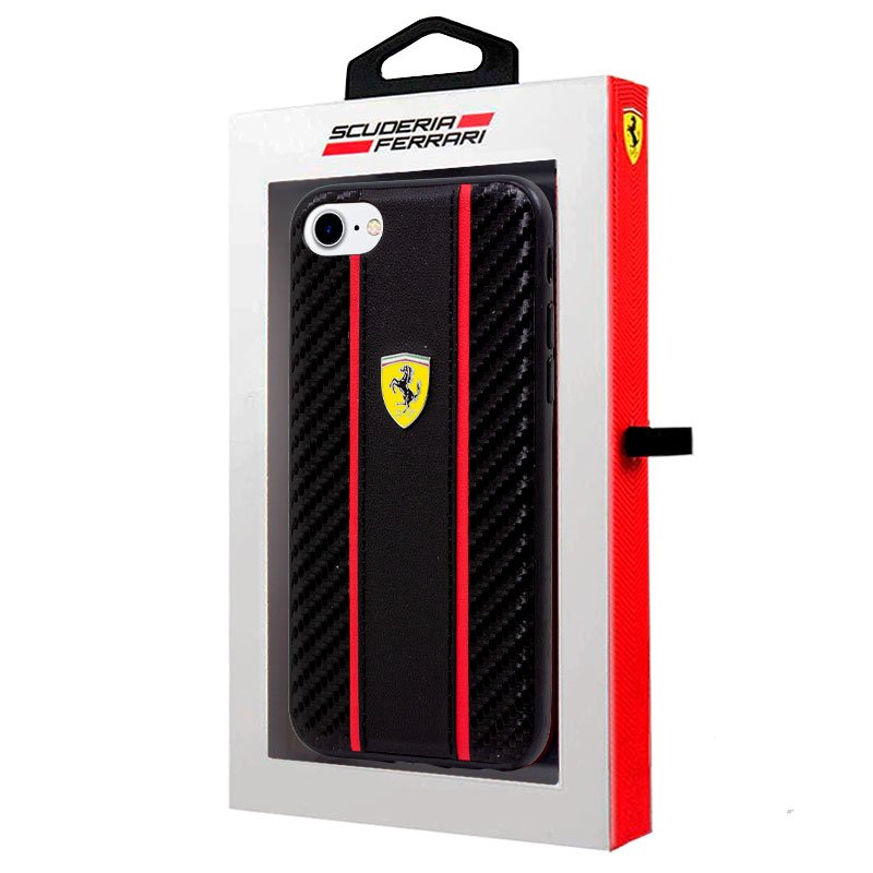 Capa IPhone 6/7/8 / SE (2020) Preta Ferrari