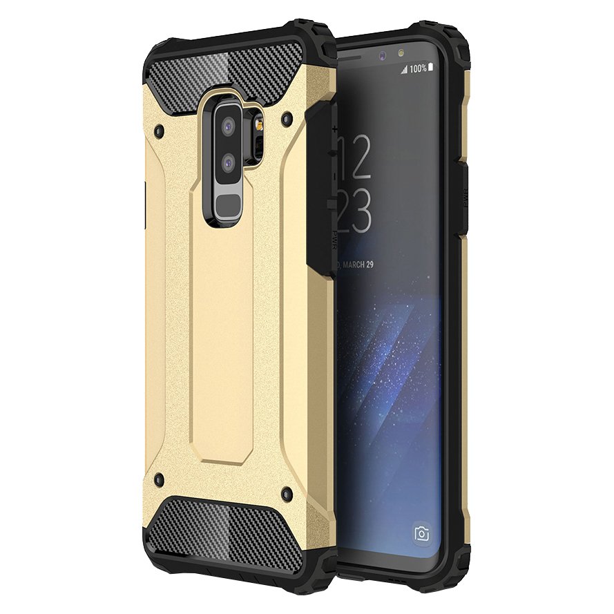 Capa Hybrid Armor Capa resistente e resistente para Samsung Galaxy S9 Plus G965 dourado