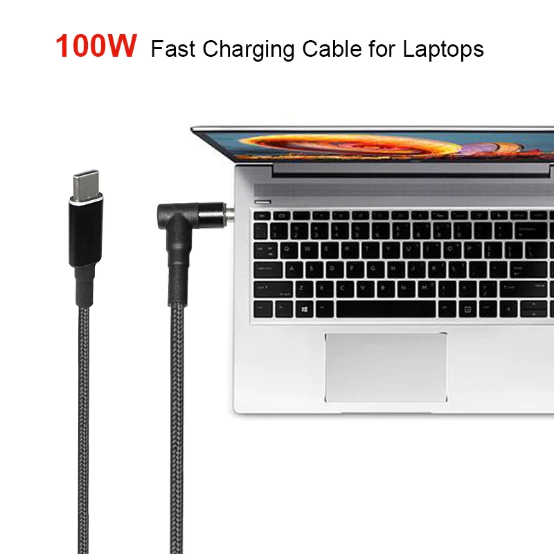 Cabo Carregamento USB-C Macho para 4,5mm x 3,0mm Macho