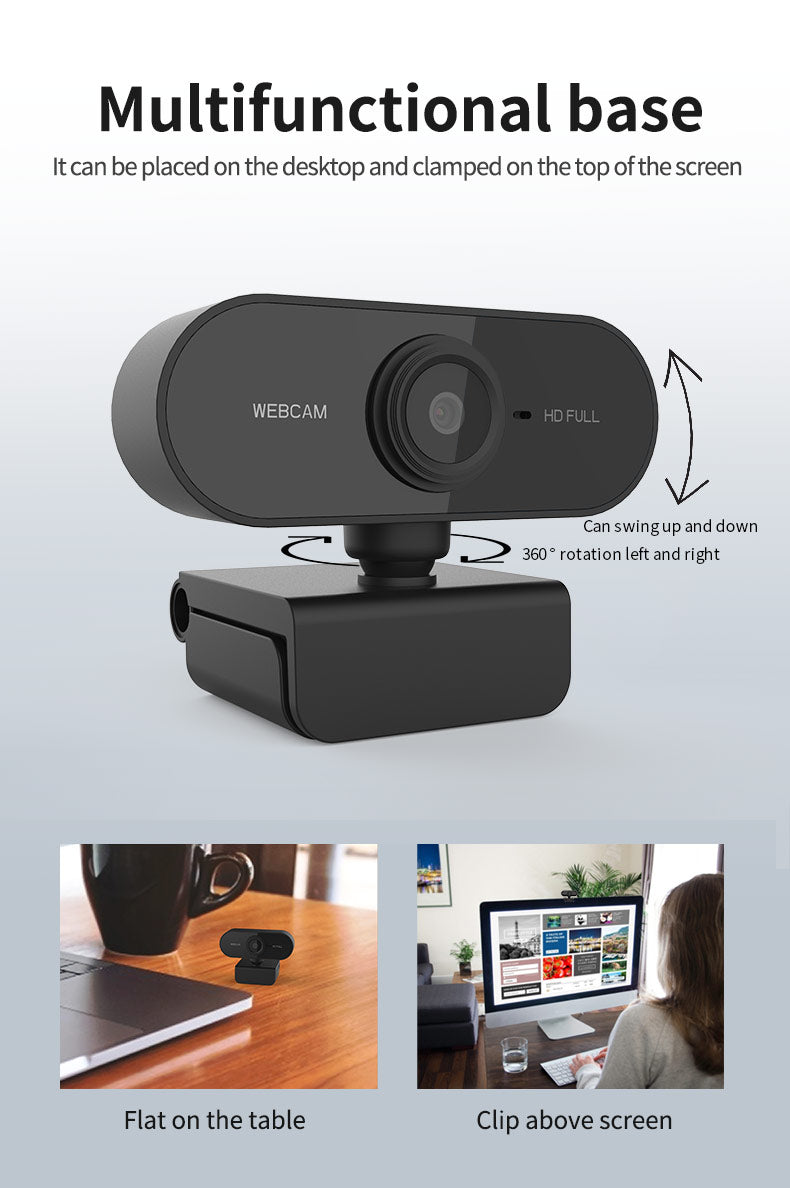 Webcam Full HD com Microfone Incorpado