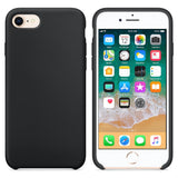 Capa de silicone com capa de borracha flexível macia para iPhone SE 2020  -  iPhone 8  -  iPhone 7 preto