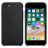 Capa de silicone com capa de borracha flexível macia para iPhone SE 2020  -  iPhone 8  -  iPhone 7 preto