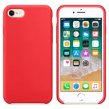 Capa de silicone com capa de borracha flexível macia para iPhone SE 2020  -  iPhone 8  -  iPhone 7 vermelho