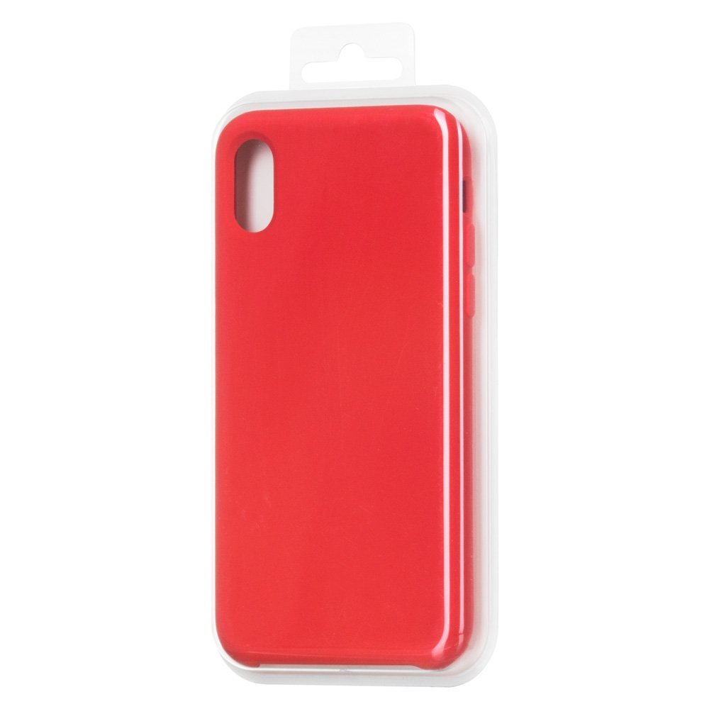 Capa de silicone com capa de borracha flexível macia para iPhone SE 2020  -  iPhone 8  -  iPhone 7 vermelho