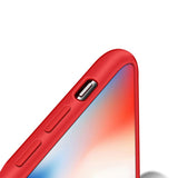 Capa de silicone com capa de borracha flexível macia para iPhone SE 2020  -  iPhone 8  -  iPhone 7 vermelho