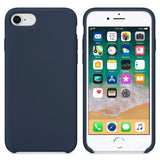 Capa de silicone com capa de borracha flexível macia para iPhone SE 2020  -  iPhone 8  -  iPhone 7 azul escuro