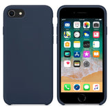 Capa de silicone com capa de borracha flexível macia para iPhone SE 2020  -  iPhone 8  -  iPhone 7 azul escuro