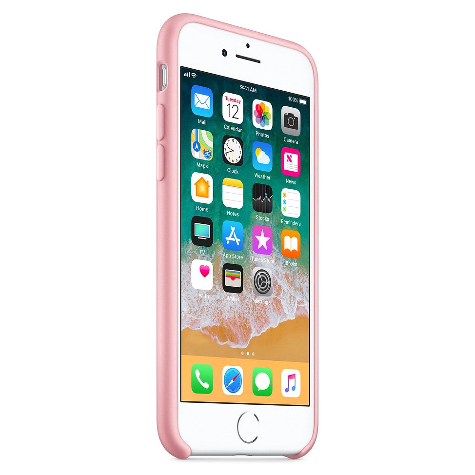 Capa de silicone com capa de borracha flexível macia para iPhone SE 2020  -  iPhone 8  -  iPhone 7 rosa