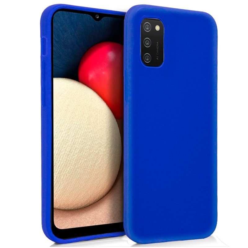 Capa Samsung A02s  Silicone Azul