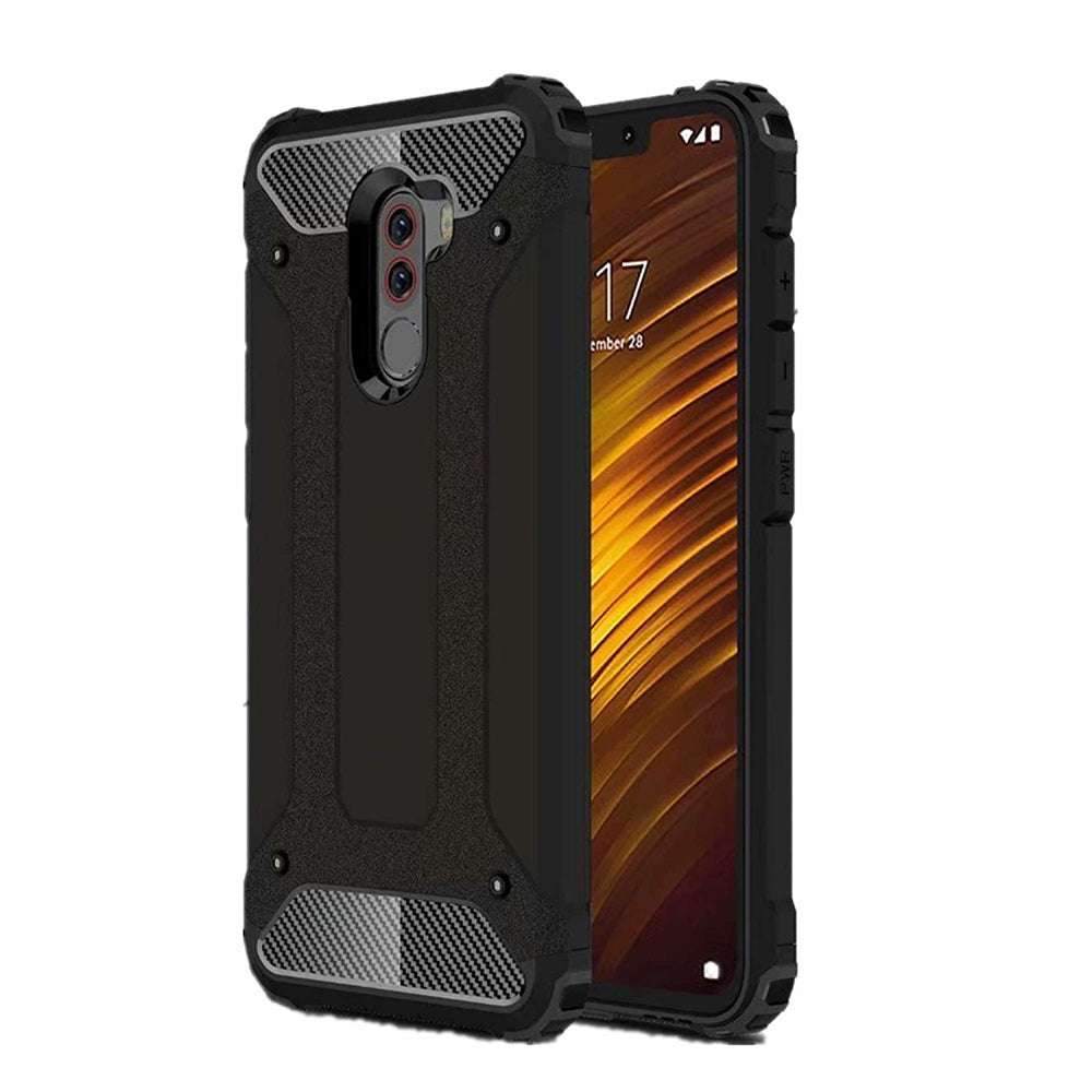 Capa de armadura híbrida resistente para Xiaomi Pocophone F1 preto