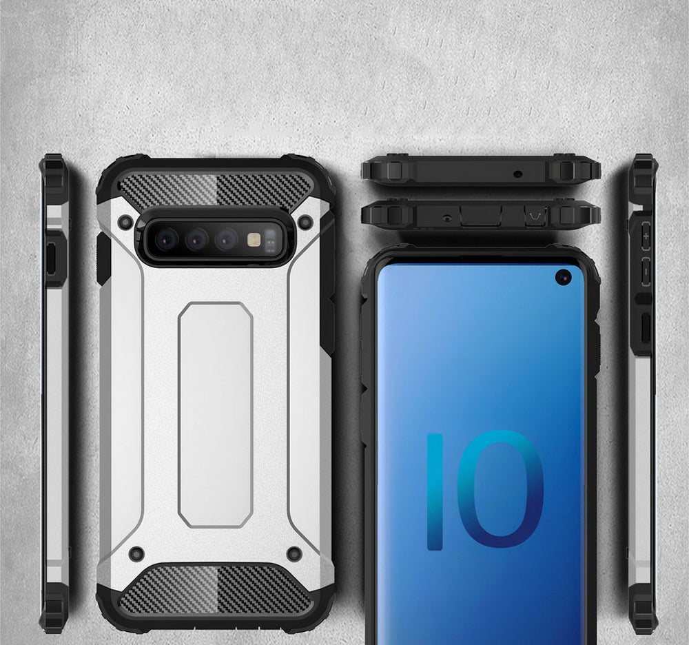 Capa Hybrid Armor Capa resistente e resistente para Samsung Galaxy S10 preta