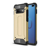 Capa Hybrid Armor Capa resistente e resistente para Samsung Galaxy S10 Plus dourado