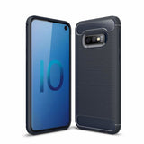 Capa carbono Capa flexível de TPU para Samsung Galaxy S10e azul