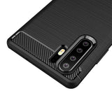 Capa carbono Capa flexível TPU para Huawei P30 Pro preta