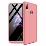 Capa de proteção GKK 360 frontal e traseira capa completa Huawei Y7 2019  -  Y7 Prime 2019 rosa