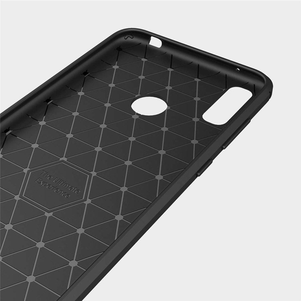 Capa carbono Capa flexível TPU para Huawei Y6 2019  -  Huawei Y6s 2019 preta