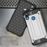 Capa Hybrid Armor Capa resistente e resistente para Huawei Y7 2019  -  Y7 Prime 2019 prata