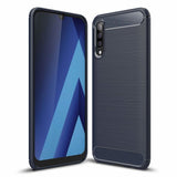 Capa carbono Capa flexível de TPU para Samsung Galaxy A50s  -  Galaxy A50  -  Galaxy A30s azul