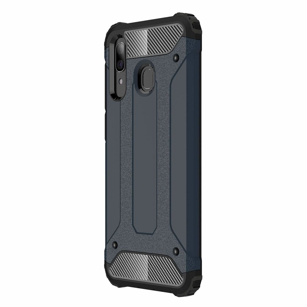 Capa Hybrid Armor Capa resistente e resistente para Samsung Galaxy A30 azul