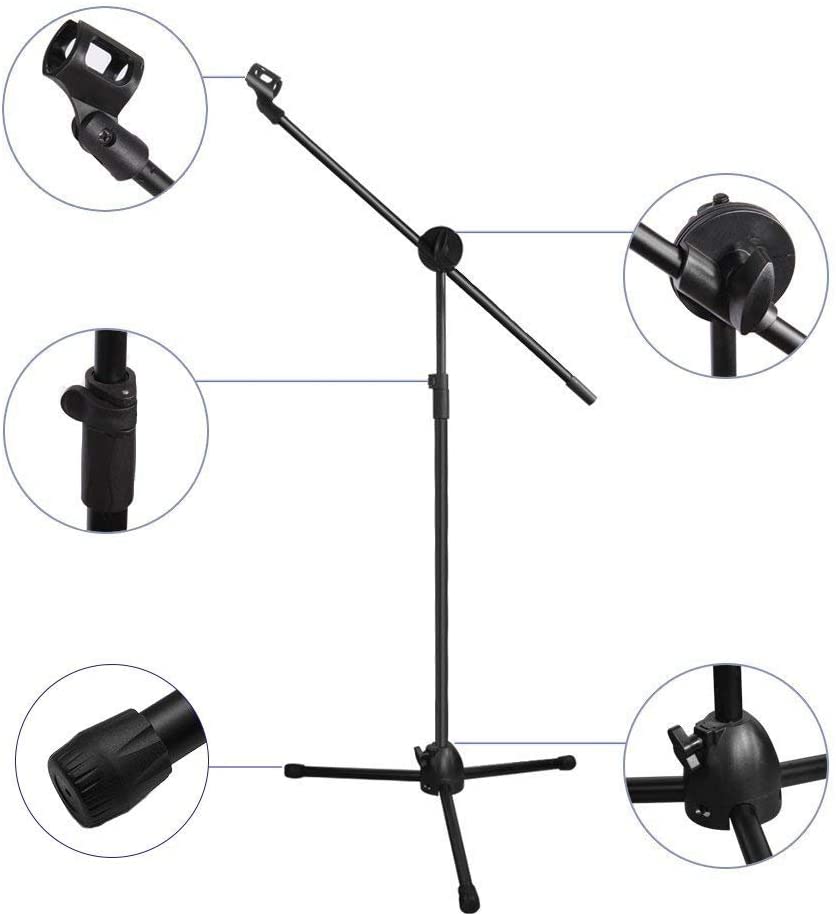 Suporte para Microfone Ajustável e Dobrável