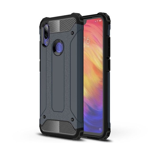 Capa de armadura híbrida resistente e resistente para Xiaomi Redmi 7 azul