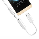 USB Tipo-C para adaptador mini fêmea de 35 mm branco