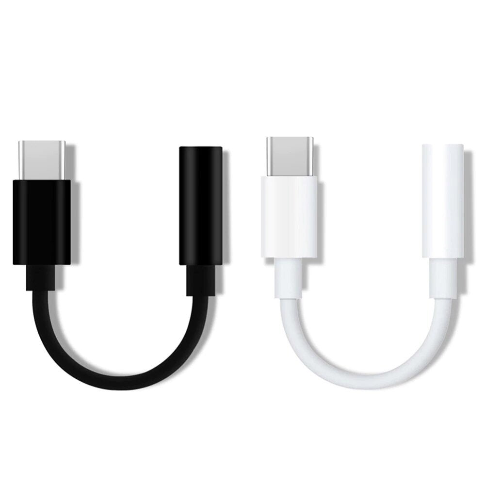 USB Tipo-C para adaptador mini fêmea de 35 mm branco