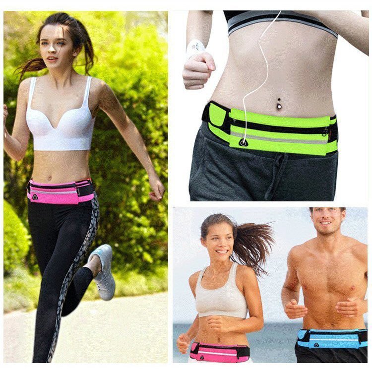 Ultimate Running Belt com porta-garrafa e saída para fone de ouvido preto