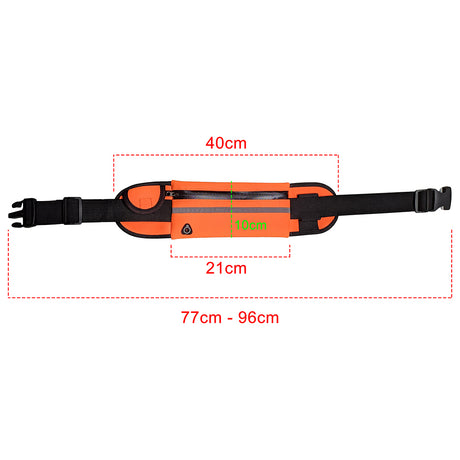 Ultimate Running Belt com porta-garrafa e saída para fone de ouvido laranja