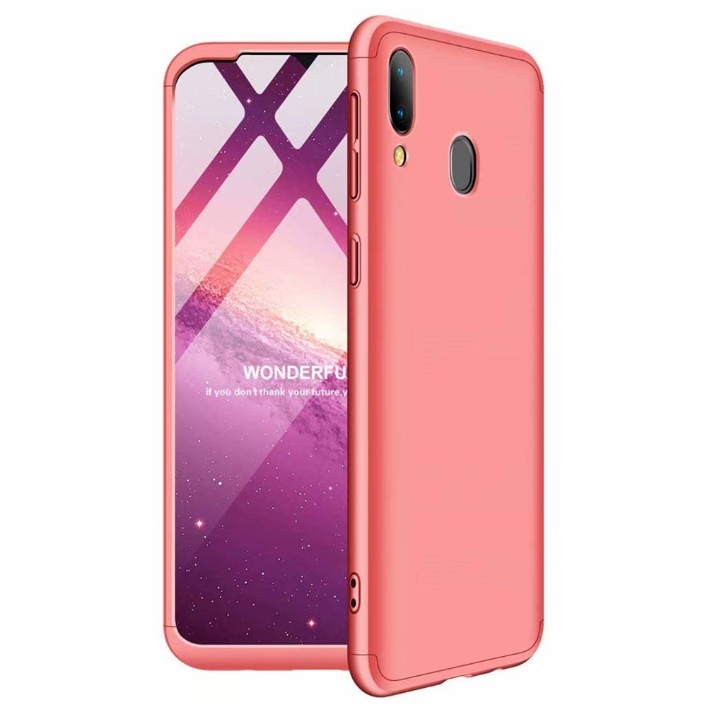 Capa de proteção GKK 360 frontal e traseira capa completa para Samsung Galaxy A40 rosa