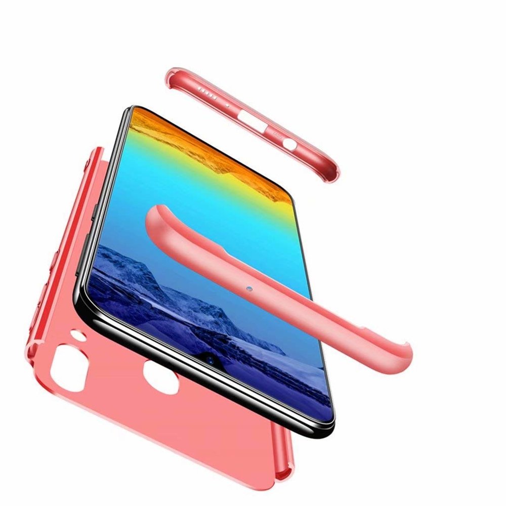 Capa de proteção GKK 360 frontal e traseira capa completa para Samsung Galaxy A40 rosa