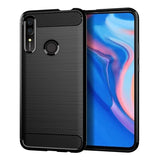 Capa carbono Capa flexível de TPU para Huawei P Smart Z preta