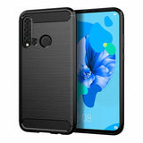 Capa carbono Capa flexível de TPU para Huawei P20 Lite 2019  -  Huawei Nova 5i preta