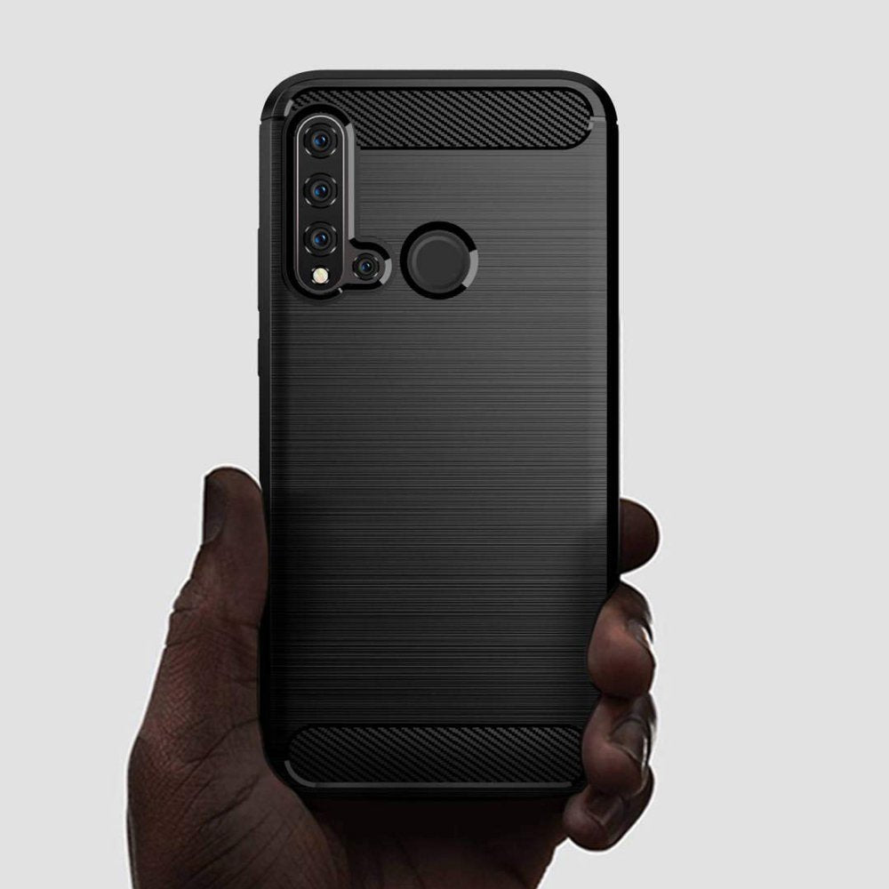 Capa carbono Capa flexível de TPU para Huawei P20 Lite 2019  -  Huawei Nova 5i preta