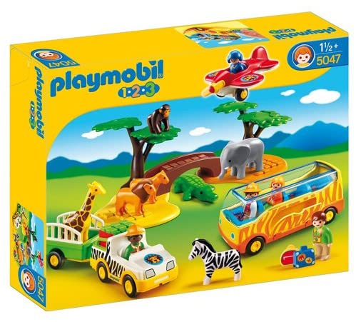 Playmobil 1.2.3 - Animais da Savana com Guarda e Turistas - 5047