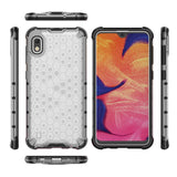 Capa de armadura de favo de mel com proteção de TPU para Samsung Galaxy A10 transparente