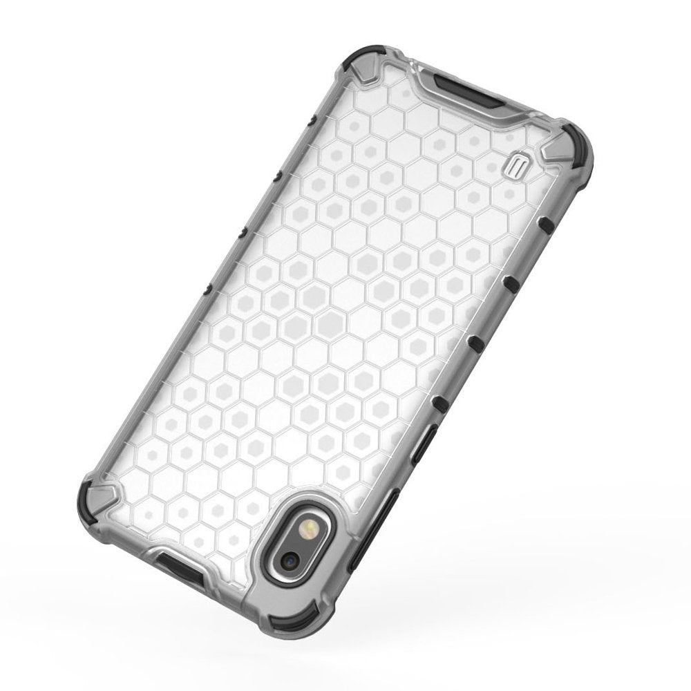 Capa de armadura de favo de mel com proteção de TPU para Samsung Galaxy A10 transparente