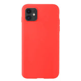 Capa de silicone com capa de borracha flexível macia para iPhone 11 vermelho