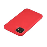 Capa de silicone com capa de borracha flexível macia para iPhone 11 vermelho