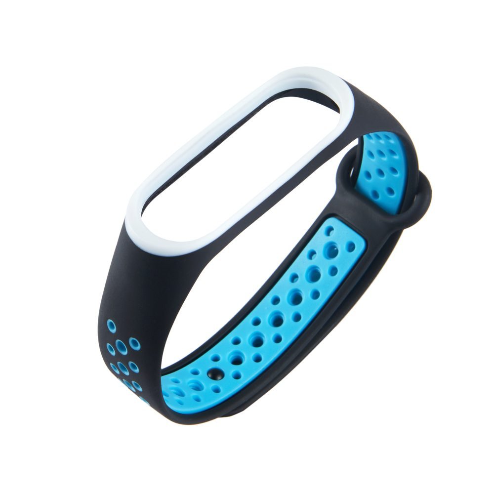 Correia de banda de reposição para Xiaomi Mi Band 4  -  Mi Band 3 Dots preto-azul