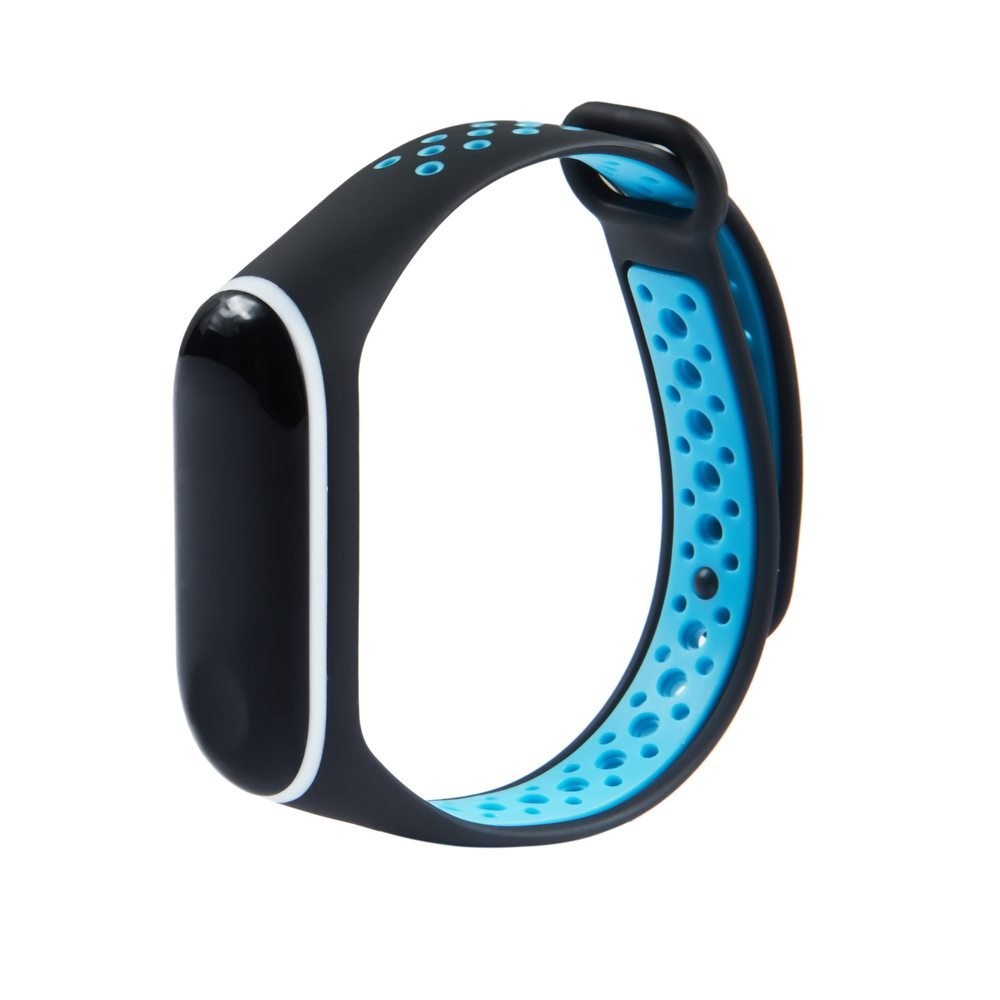 Correia de banda de reposição para Xiaomi Mi Band 4  -  Mi Band 3 Dots preto-azul